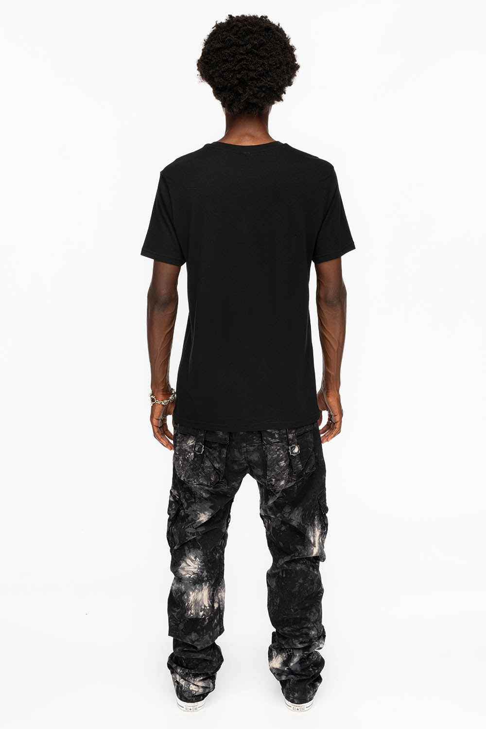 ROBINS NEW MILITARY STYLE CARGO PANTS IN ASTRO BLACK WASH