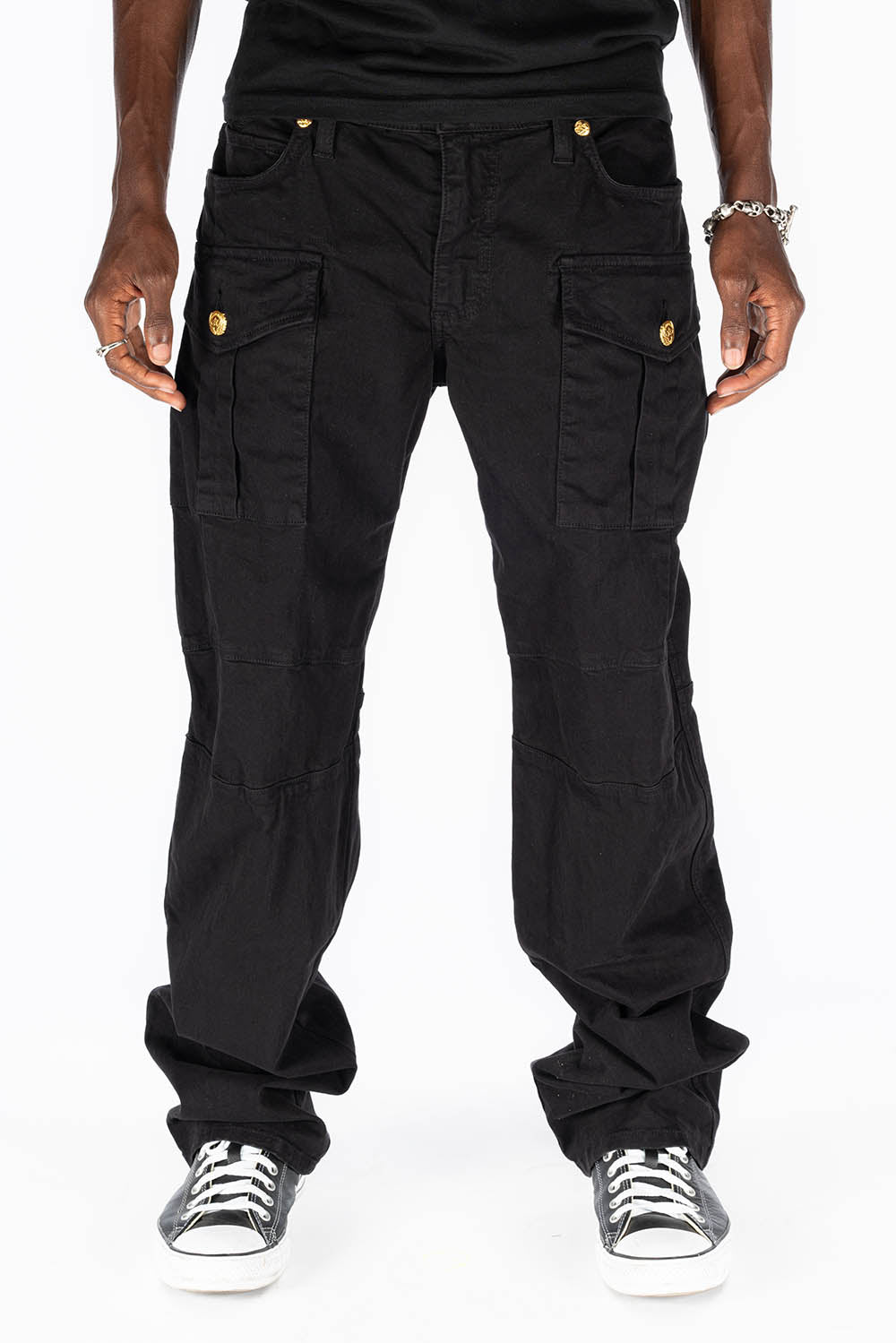 BOMBER POCKET PANTS IN BLACK