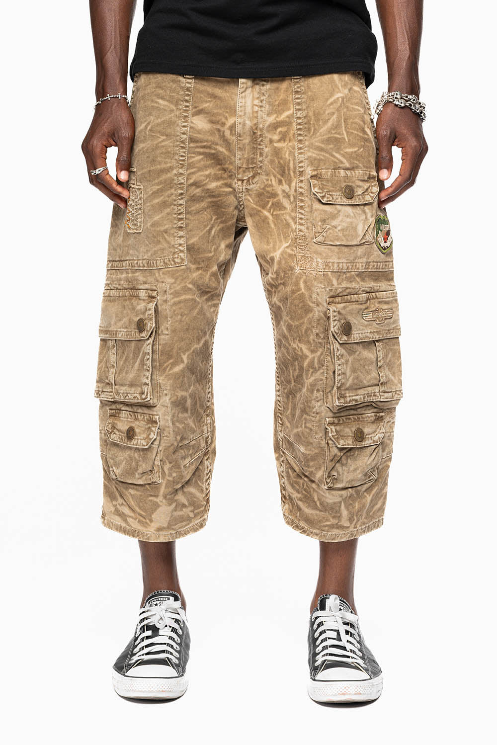 ORIGINAL ROBIN’S JEAN CALL OF DUTY CARGO SHORT IN GHOST KHAKI