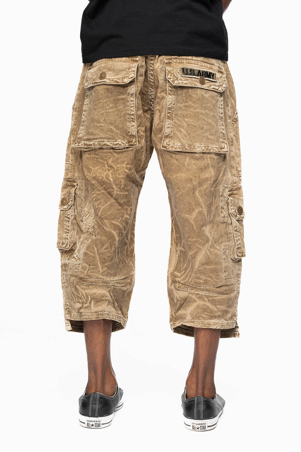 ORIGINAL ROBIN’S JEAN CALL OF DUTY CARGO SHORT IN GHOST KHAKI