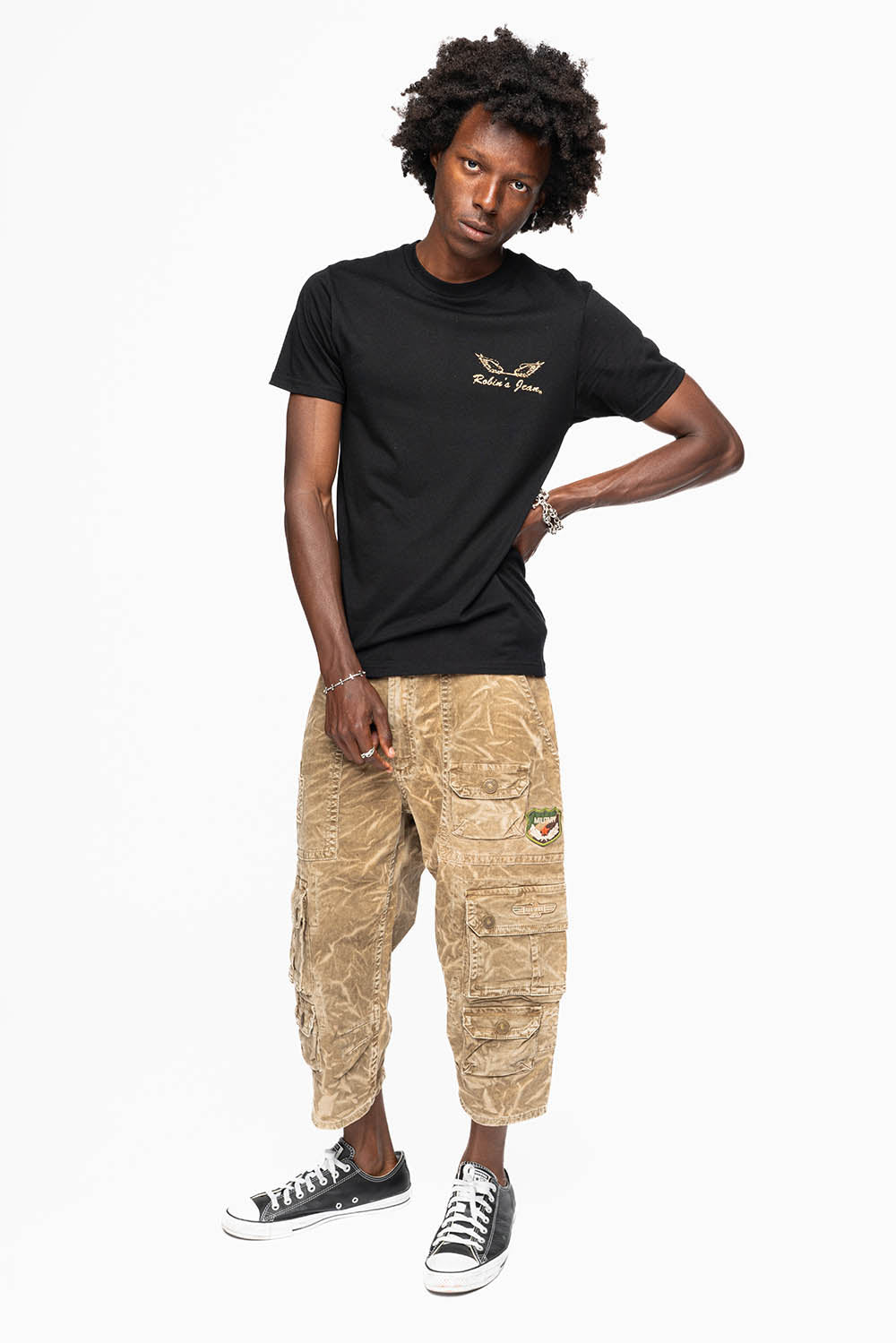 ORIGINAL ROBIN’S JEAN CALL OF DUTY CARGO SHORT IN GHOST KHAKI