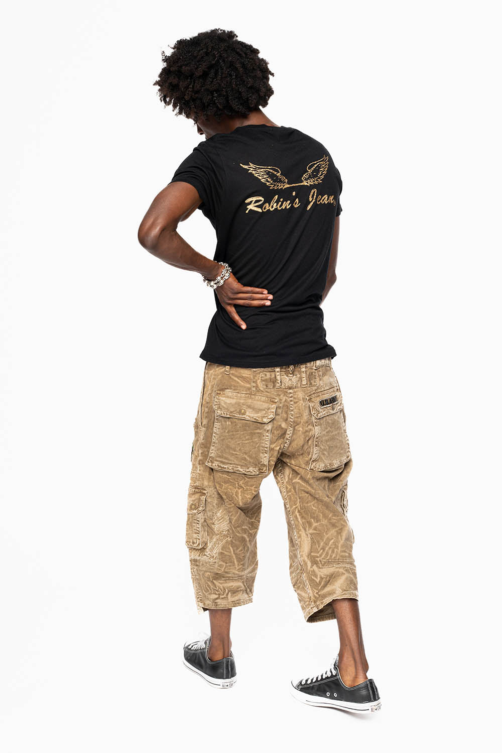 ORIGINAL ROBIN’S JEAN CALL OF DUTY CARGO SHORT IN GHOST KHAKI