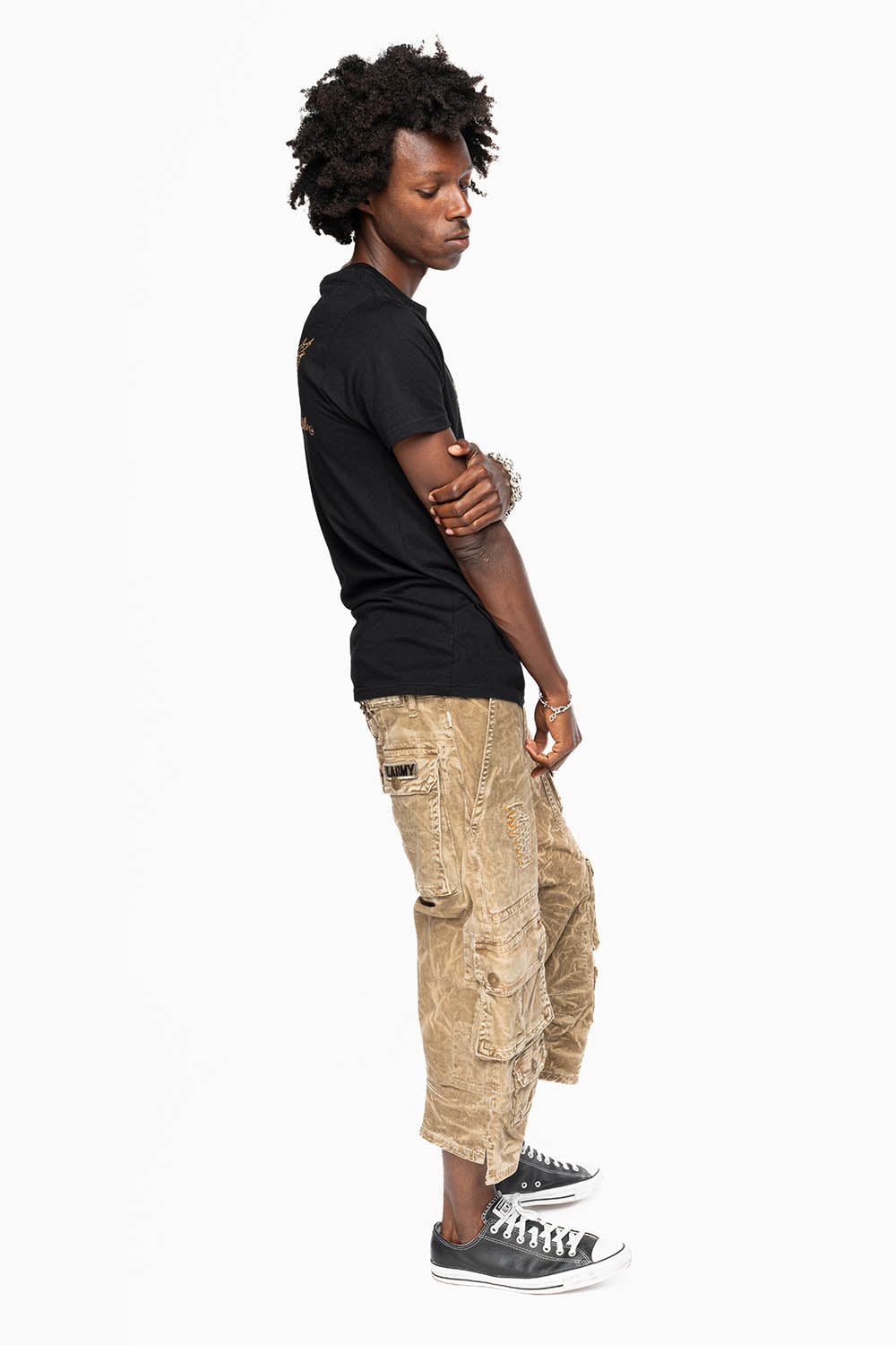 ORIGINAL ROBIN’S JEAN CALL OF DUTY CARGO SHORT IN GHOST KHAKI