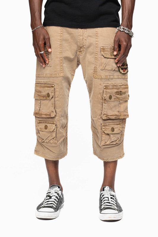 ORIGINAL ROBIN’S JEAN CALL OF DUTY CARGO SHORT IN KHAKI