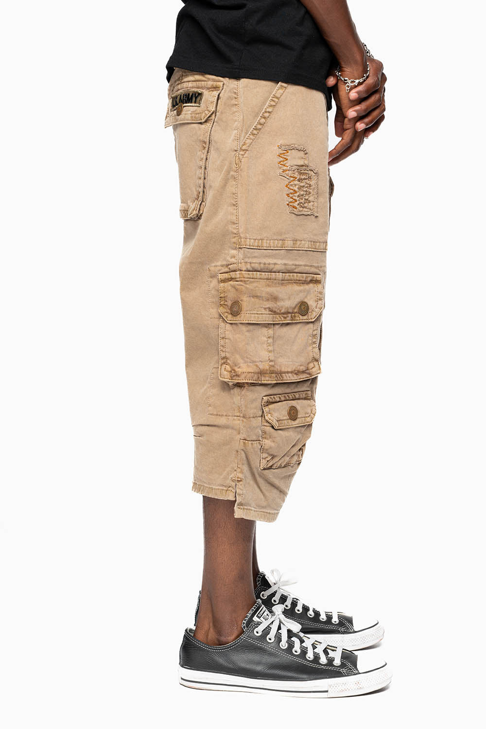 ORIGINAL ROBIN’S JEAN CALL OF DUTY CARGO SHORT IN KHAKI