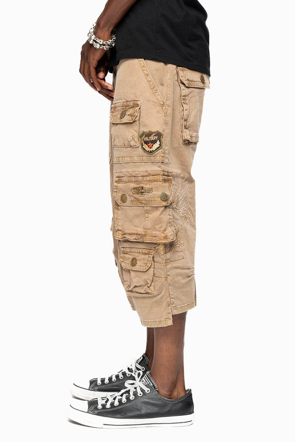 ORIGINAL ROBIN’S JEAN CALL OF DUTY CARGO SHORT IN KHAKI