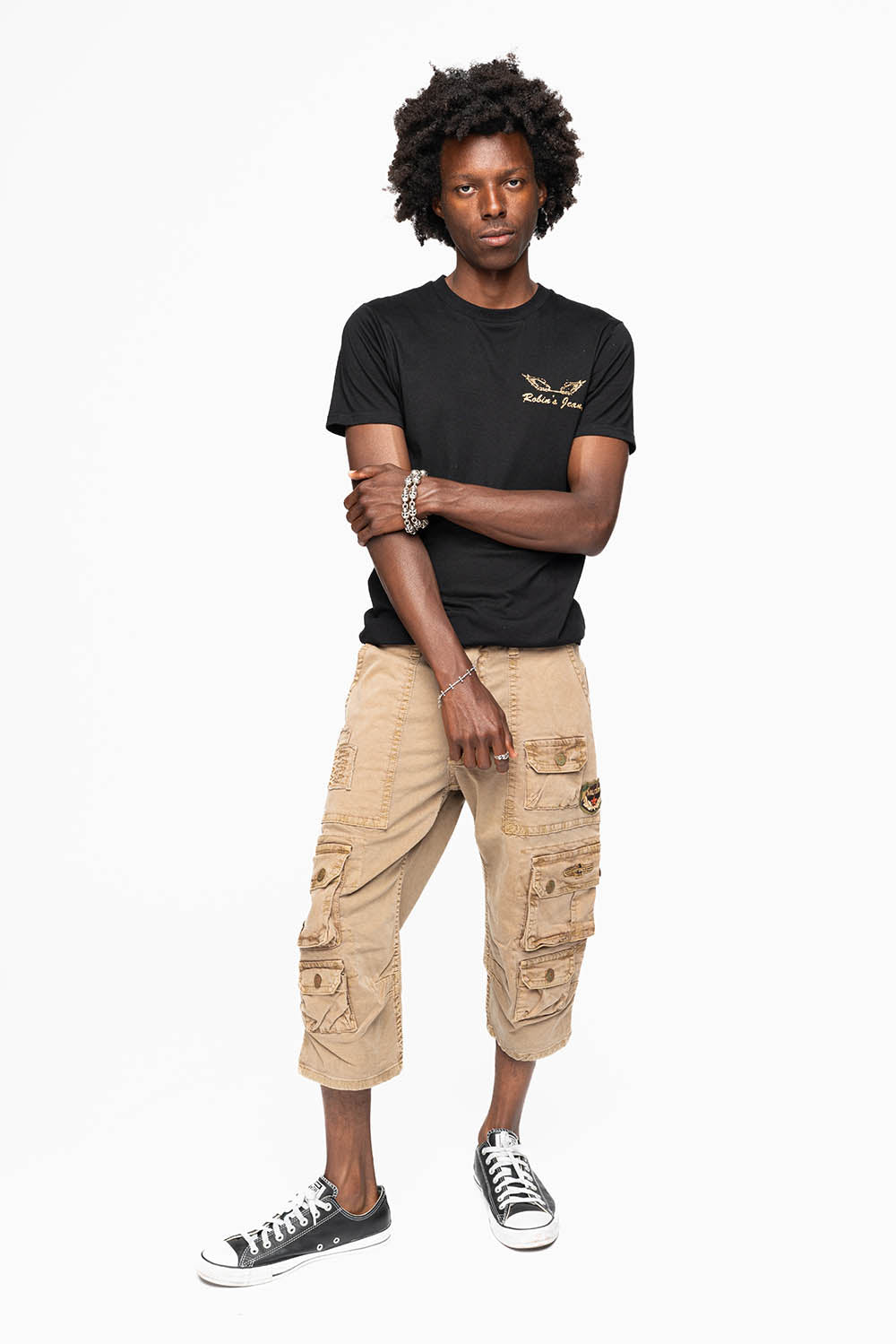 ORIGINAL ROBIN’S JEAN CALL OF DUTY CARGO SHORT IN KHAKI