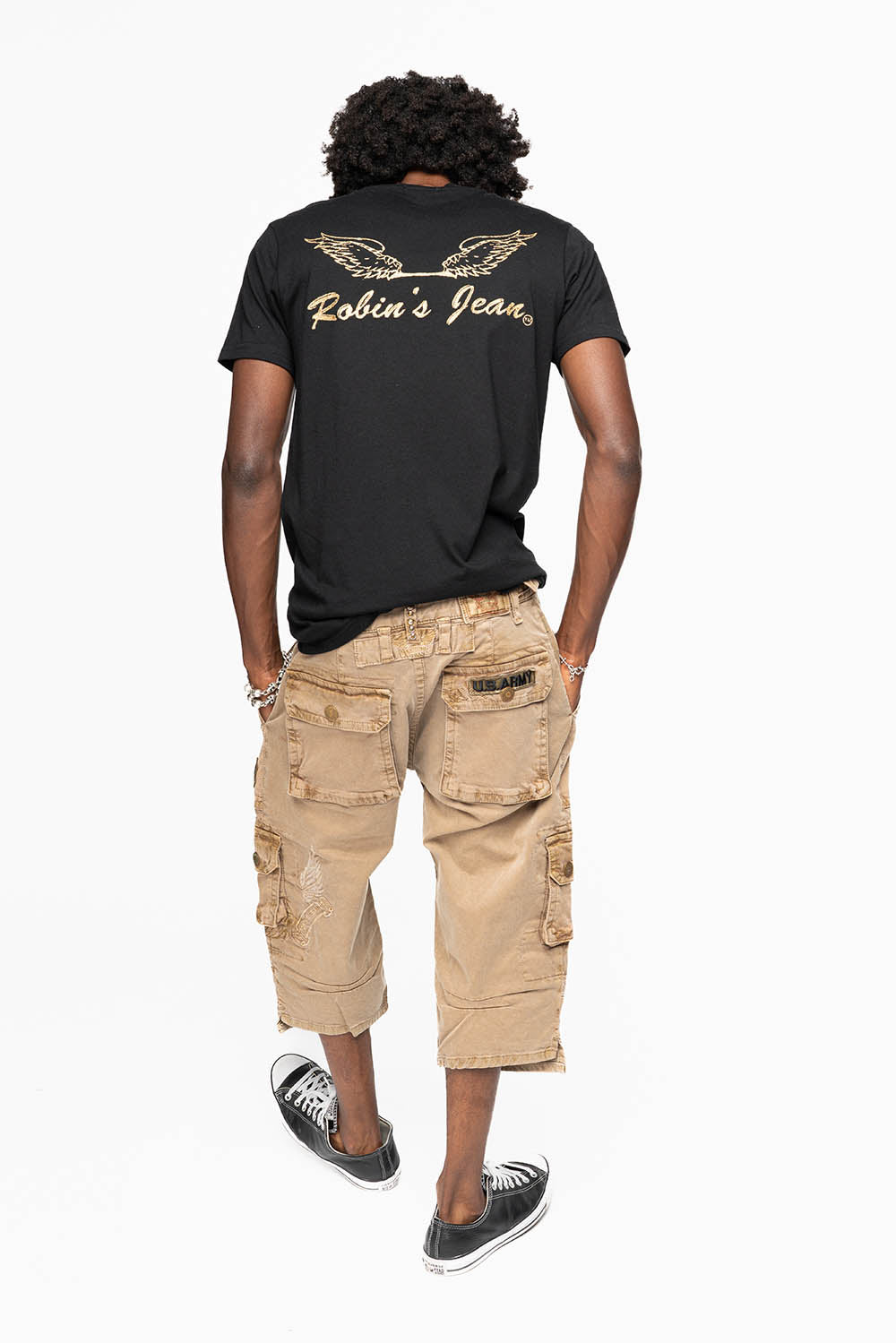 ORIGINAL ROBIN’S JEAN CALL OF DUTY CARGO SHORT IN KHAKI