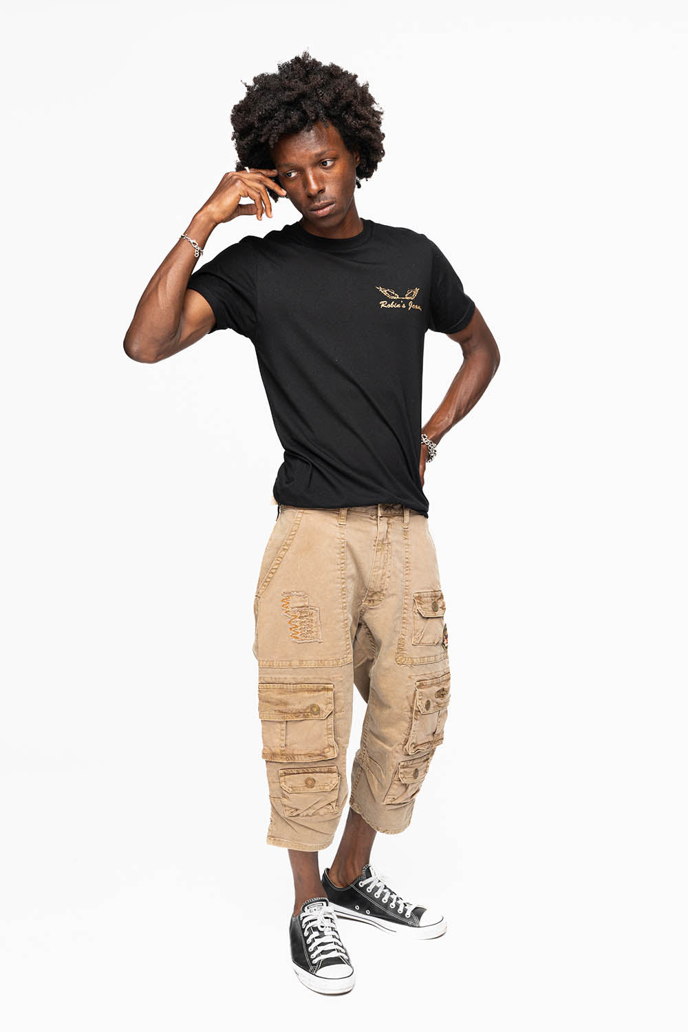 ORIGINAL ROBIN’S JEAN CALL OF DUTY CARGO SHORT IN KHAKI