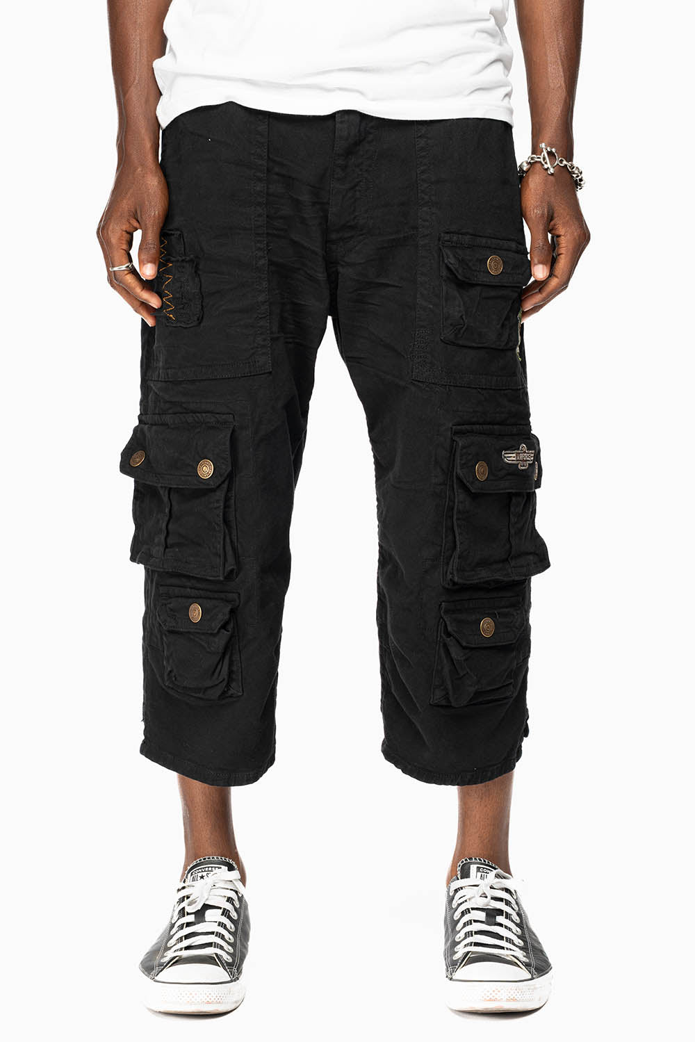 ORIGINAL ROBIN’S JEAN LIMITED EDITION CALL OF DUTY CARGO SHORT IN PURE BLK