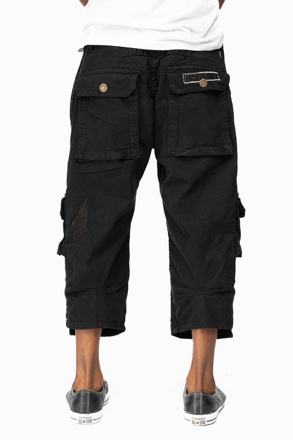 ORIGINAL ROBIN’S JEAN LIMITED EDITION CALL OF DUTY CARGO SHORT IN PURE BLK
