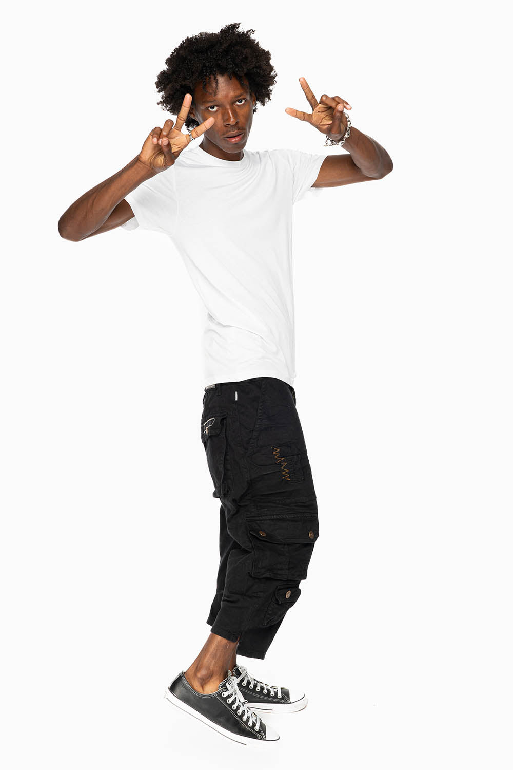 ORIGINAL ROBIN’S JEAN LIMITED EDITION CALL OF DUTY CARGO SHORT IN PURE BLK