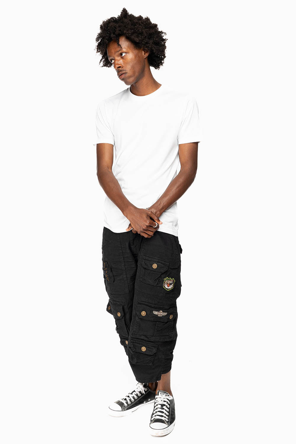 ORIGINAL ROBIN’S JEAN LIMITED EDITION CALL OF DUTY CARGO SHORT IN PURE BLK