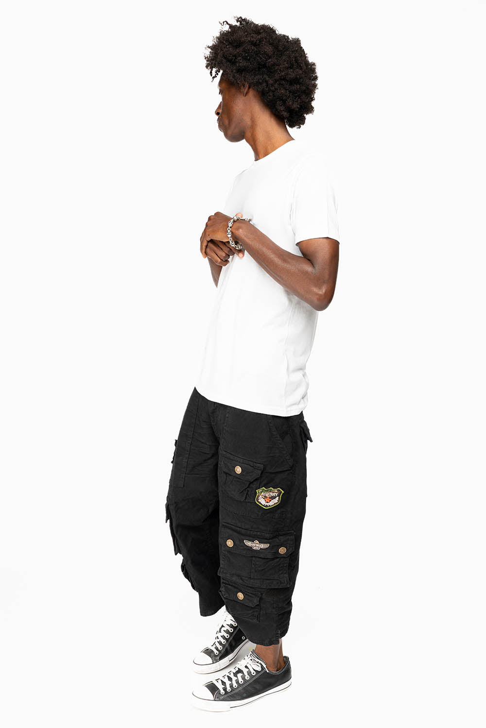 ORIGINAL ROBIN’S JEAN LIMITED EDITION CALL OF DUTY CARGO SHORT IN PURE BLK