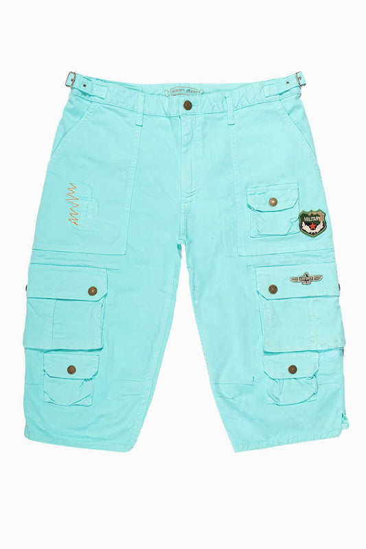 ORIGINAL ROBIN’S JEAN CALL OF DUTY CARGO SHORT IN TURQUOISE