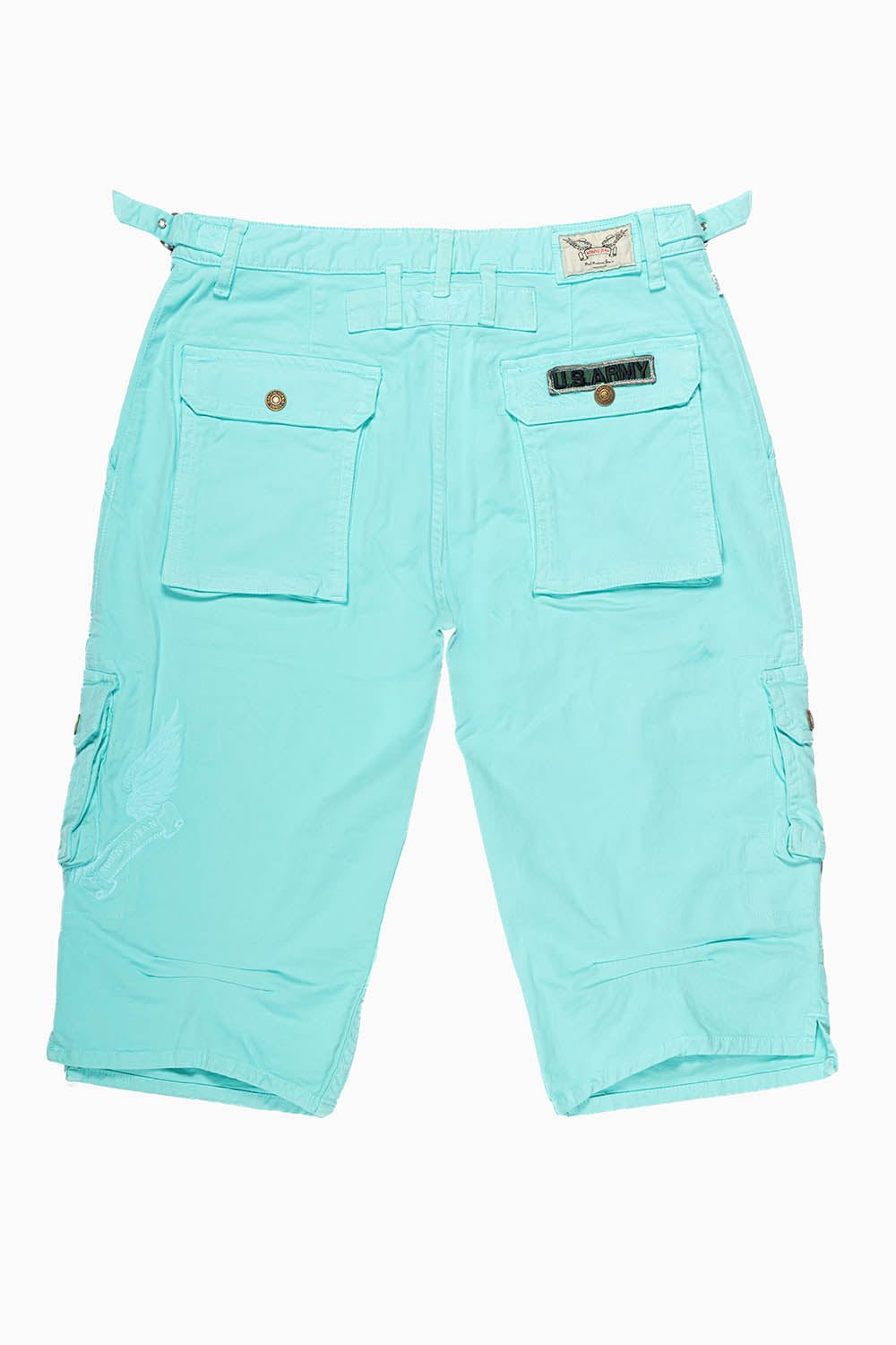 ORIGINAL ROBIN’S JEAN CALL OF DUTY CARGO SHORT IN TURQUOISE