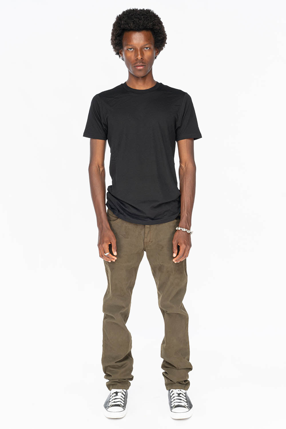 CLASSIC 5 POCKET STRAIGHT LEG JEANS IN DARK GREEN