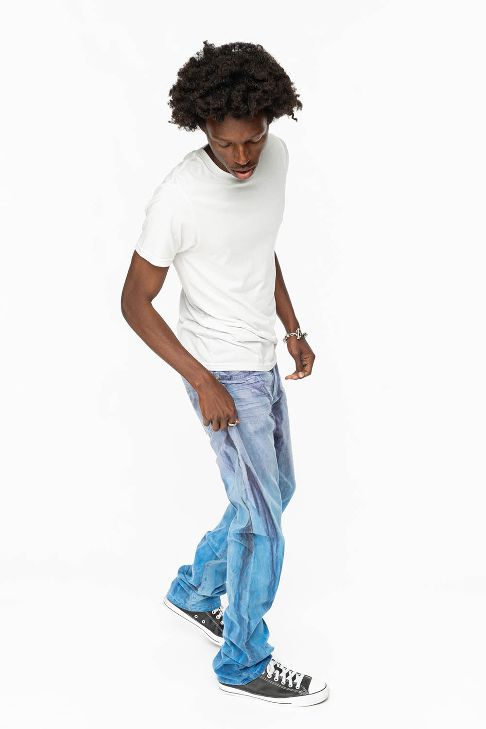 CLASSIC 5 POCKET  STRAIGHT  LEG JEANS  IN FIRE BLUE