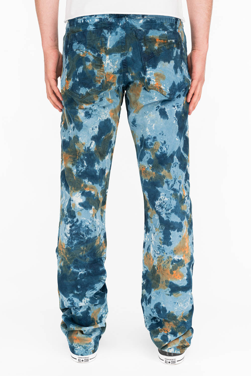 CLASSIC 5 POCKET STRAIGHT LEG JEANS IN PAINT BLUE