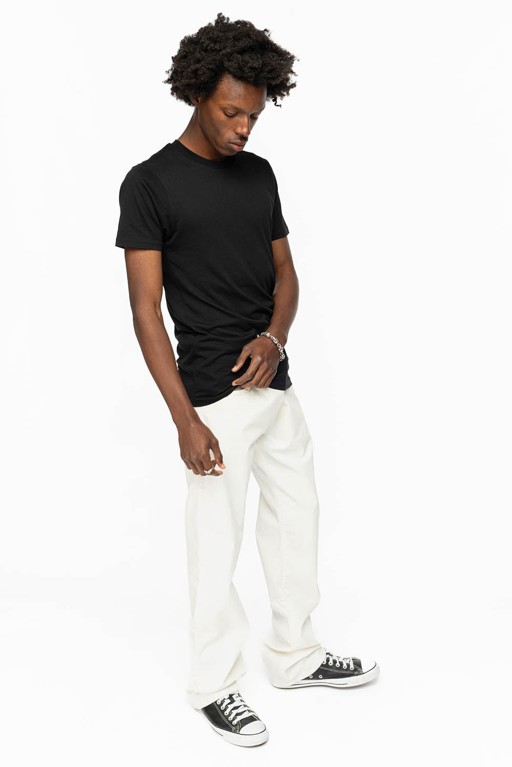 CLASSIC 5 POCKET  STRAIGHT  LEG JEANS  IN WHITE MADONNA WASH