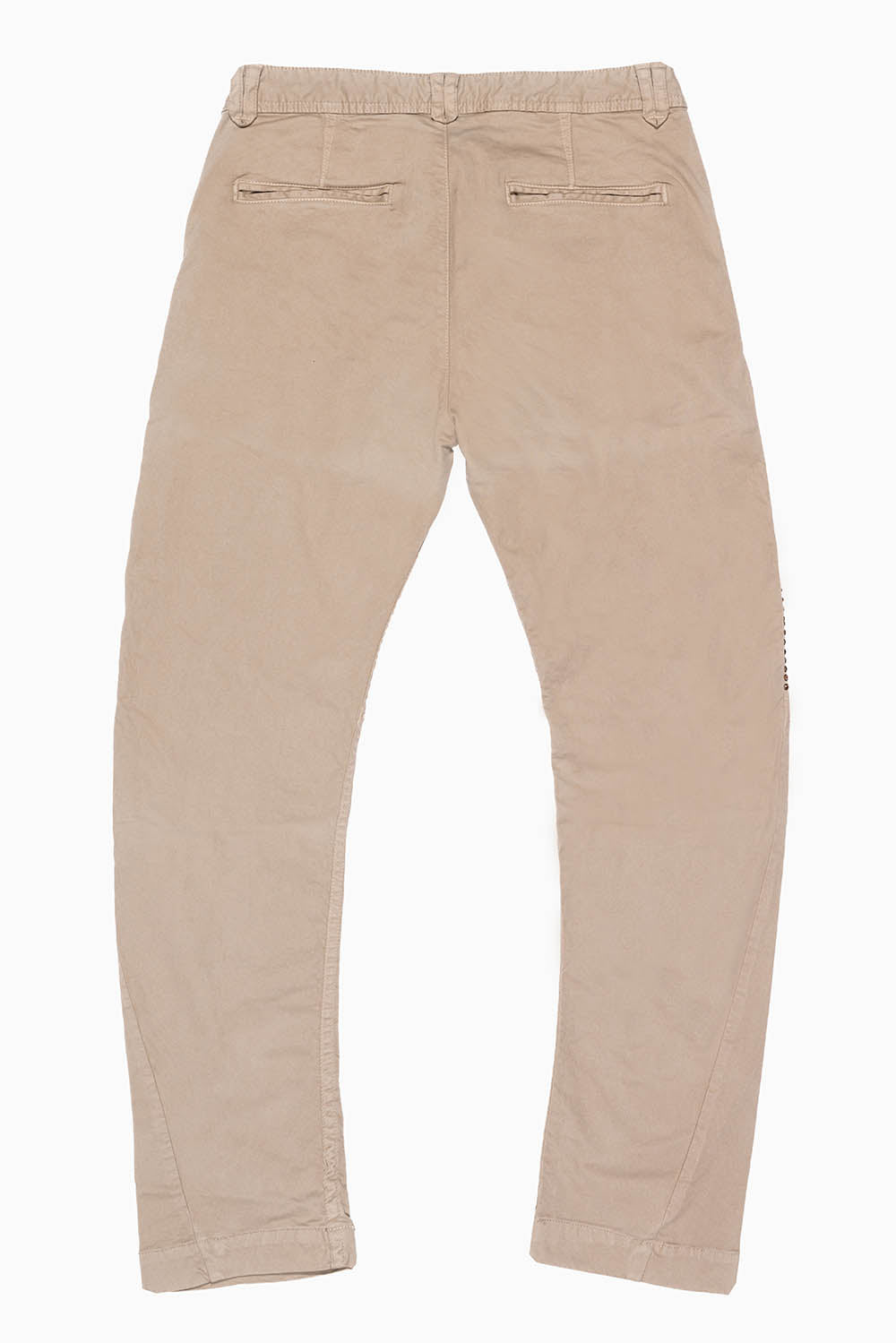 MENS CHINO PANTS WITH STUDS AND CRYSTALS IN KHAKI WASH