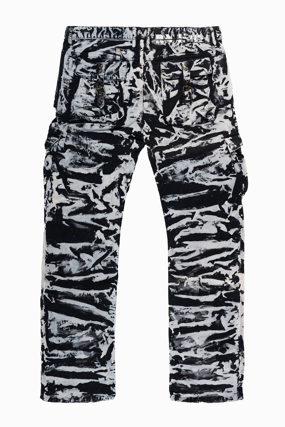 Men’s Military Style Cargo Pants in Tornado White Wash.