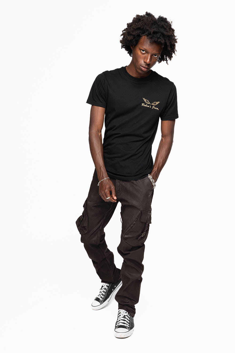 MENS PREDATOR CARGO PANTS IN COATED BROWN