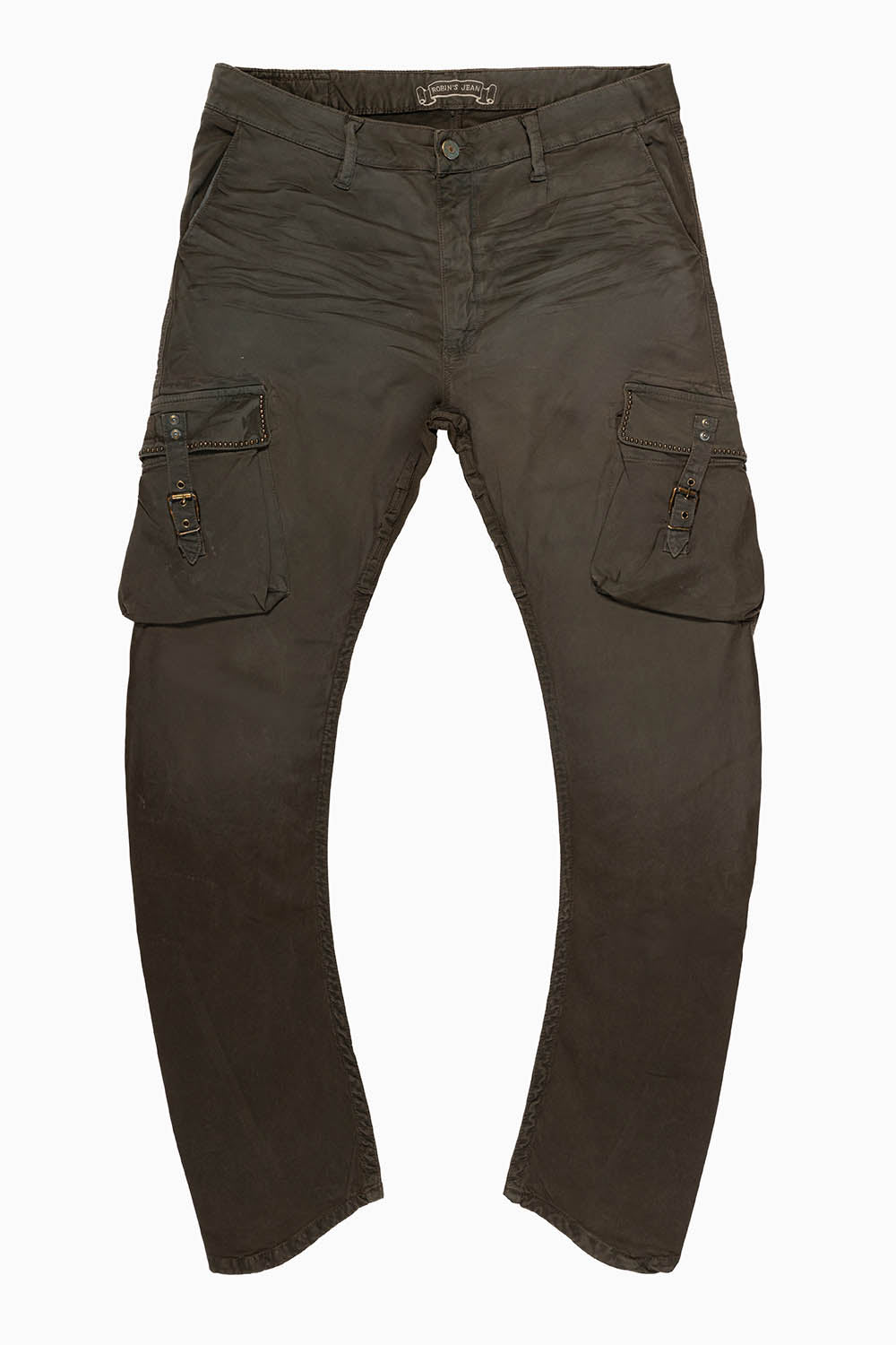 MENS PREDATOR CARGO PANTS WITH STUDS IN PIGMENT SPRAY DARK GREEN