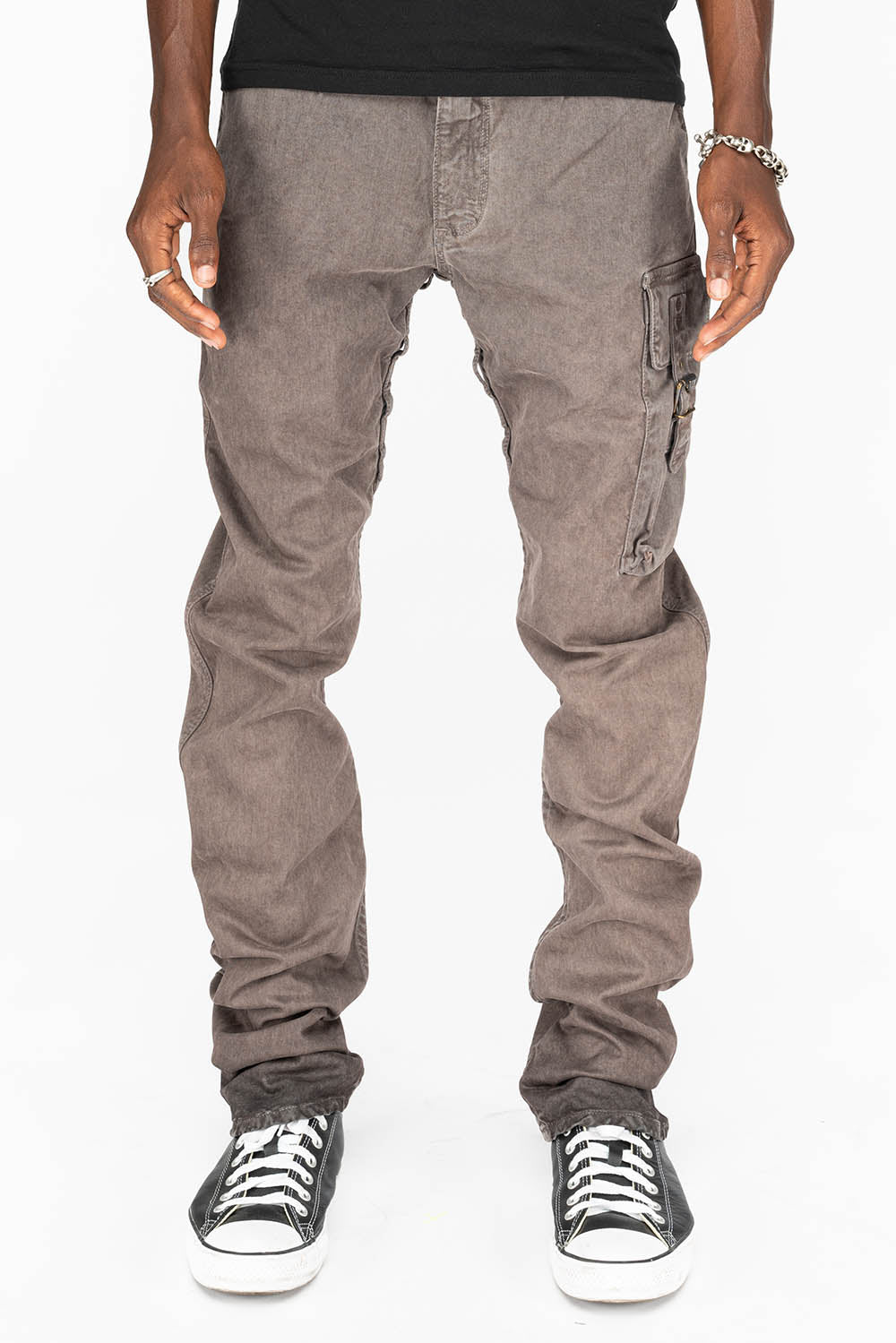 MENS TECHNIQUE CARGO PANTS IN COTTON CHOCOLALE