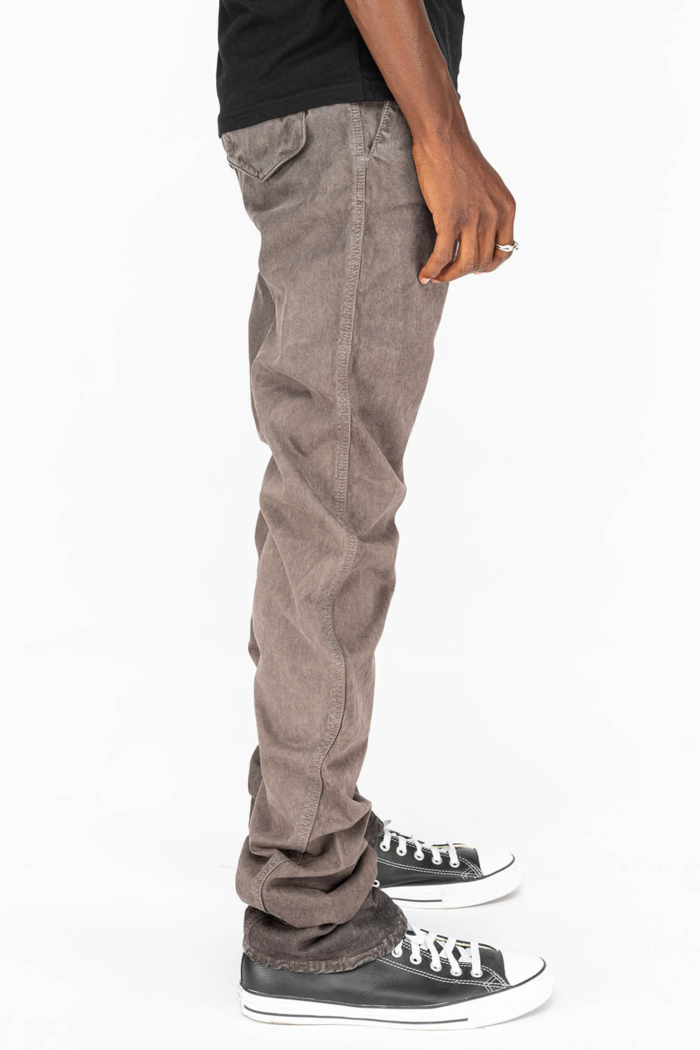 MENS TECHNIQUE CARGO PANTS IN COTTON CHOCOLALE