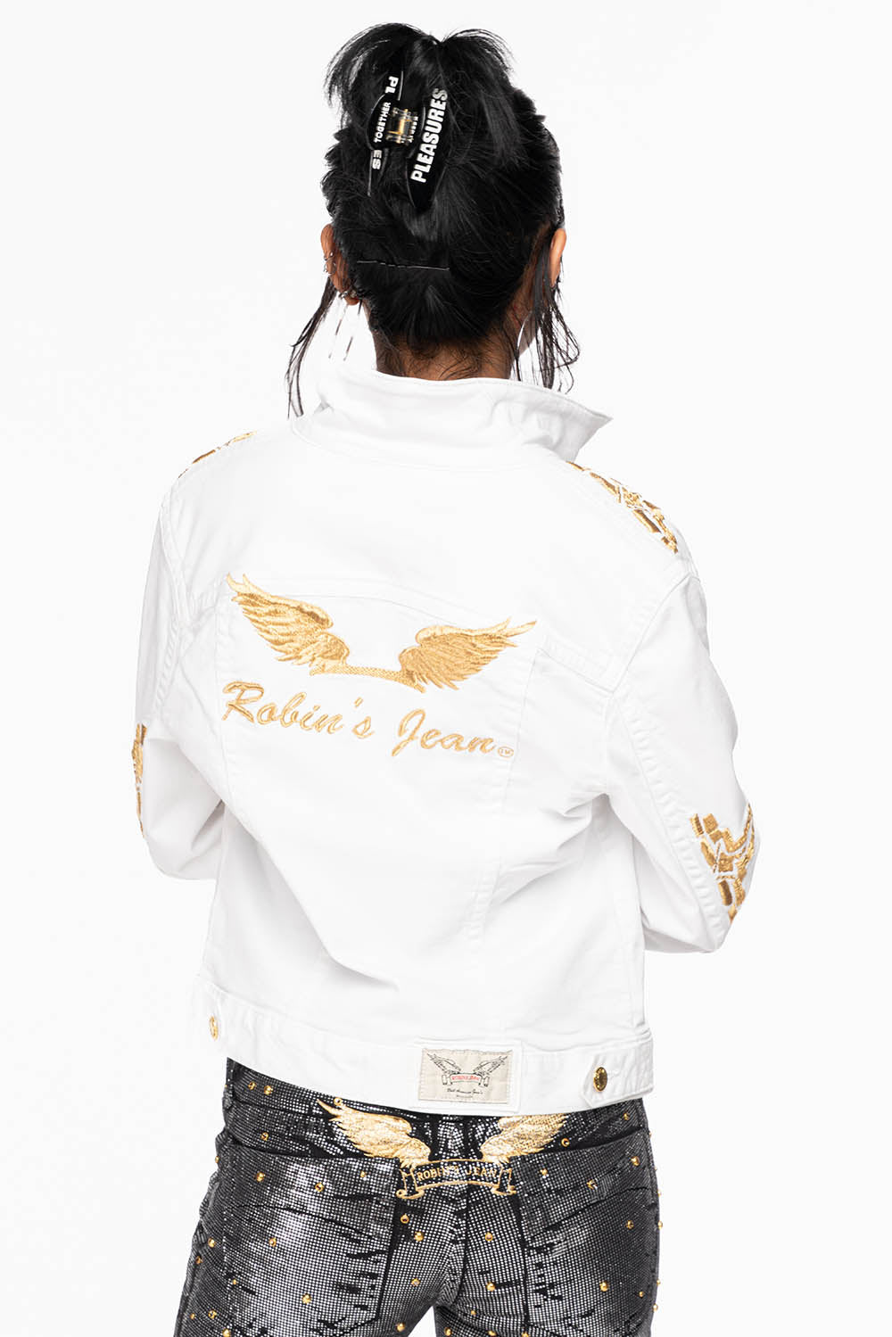 ROBIN'S JEAN DENIM JACKET IN CHAPA WHITE