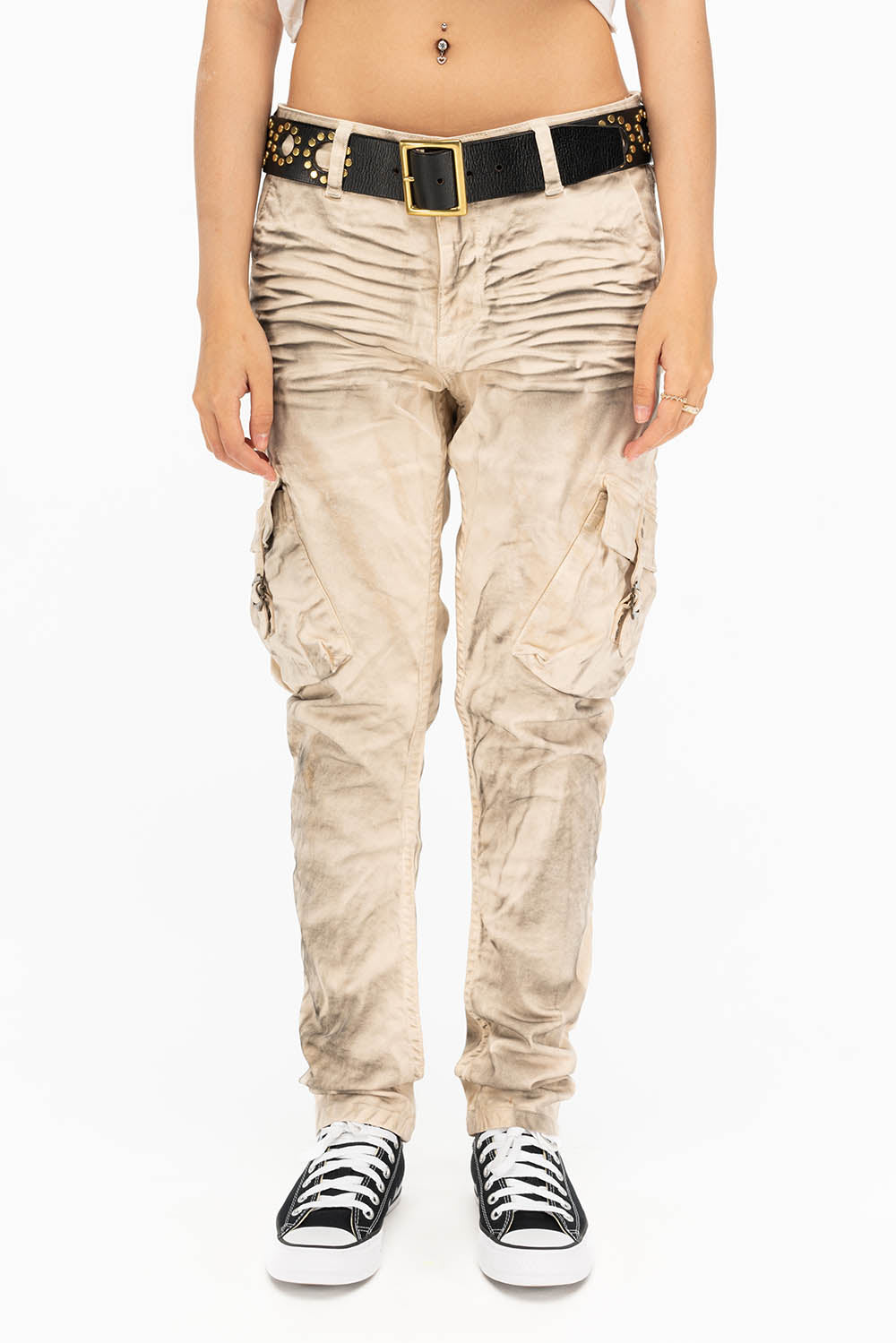 WOMENS MILITARY STYLE CARGO IN SUPERNATURAL BEIGE