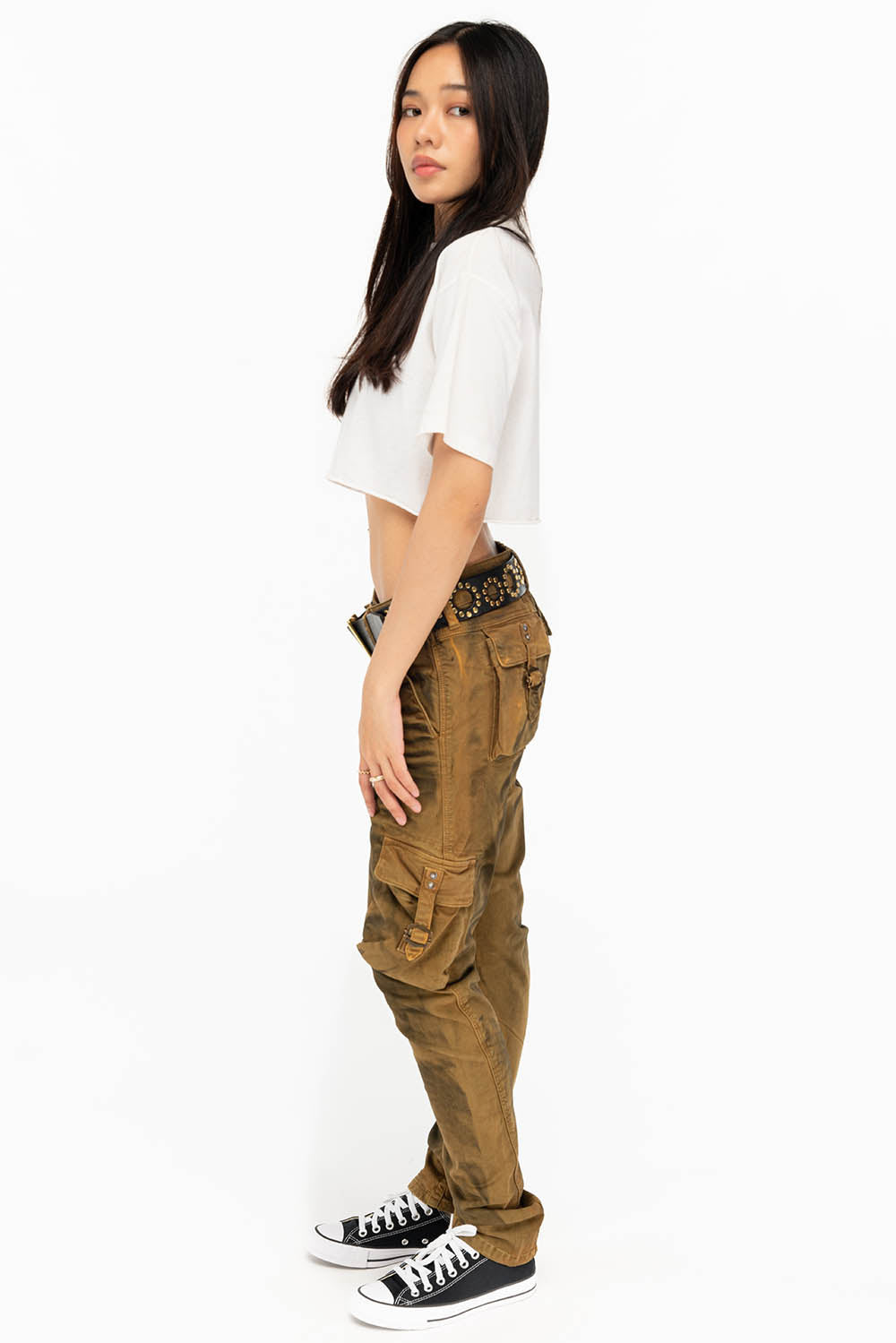 WOMENS MILITARY STYLE CARGO IN SUPERNATURAL OLIVE