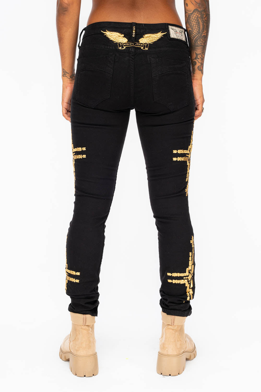 MARILYN SKINNY IN CHAPA BLACK