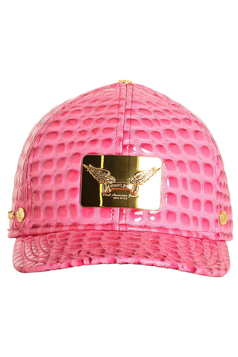 ROBIN'S GOLD TAG CAP IN PINK LIZARD