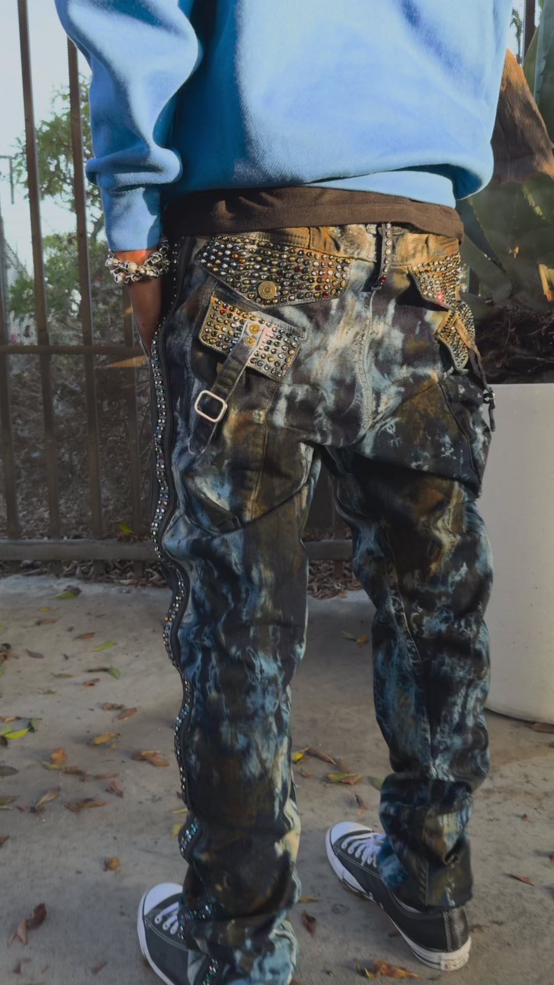 ROBIN'S JEAN ロビンズ ジーン D5075 レザーフラップ ダークウォッシュ