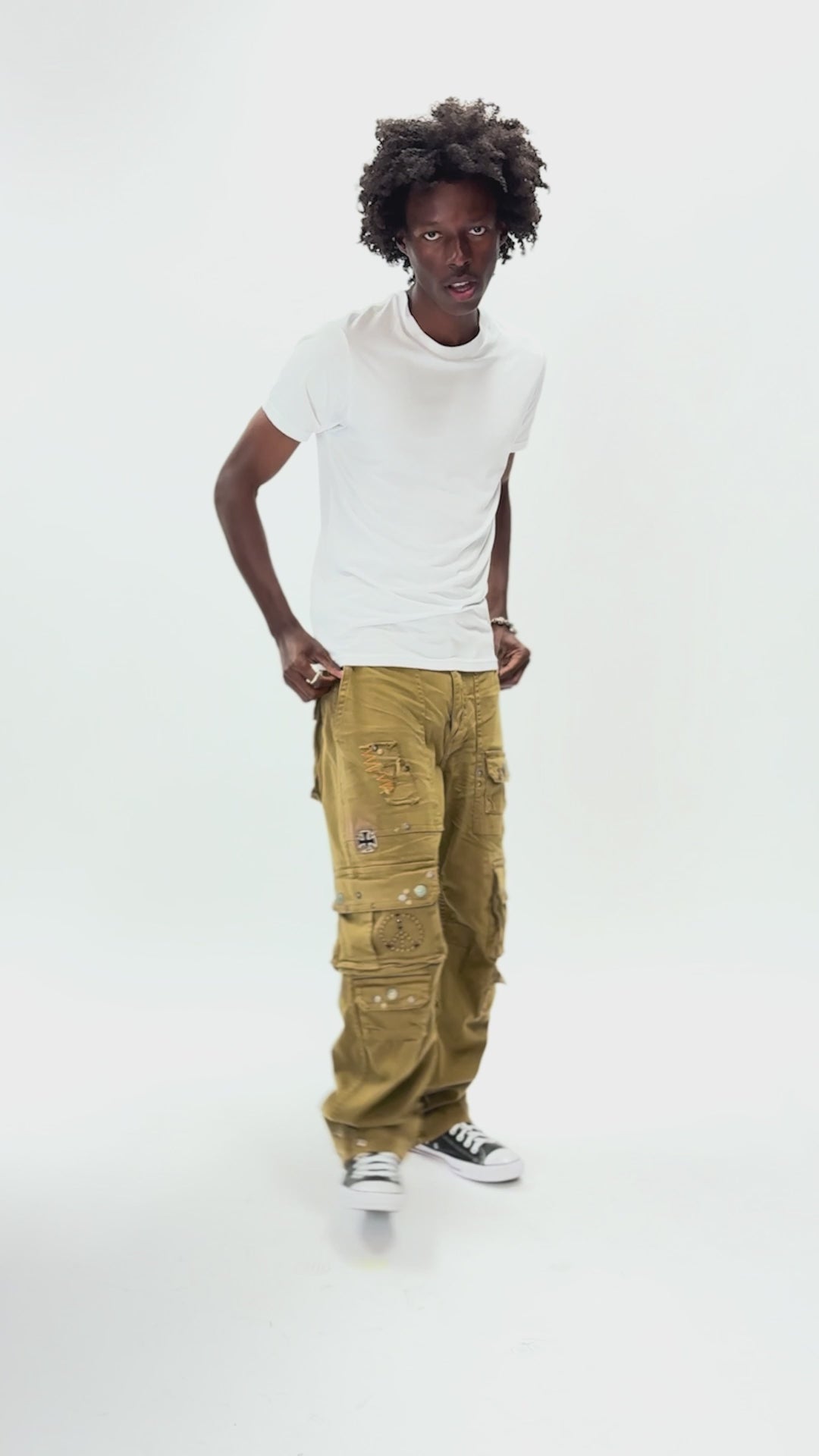 ORIGINAL ROBIN'S JEAN CALL OF DUTY CARGO PANTS IN AVOCADO COLOR