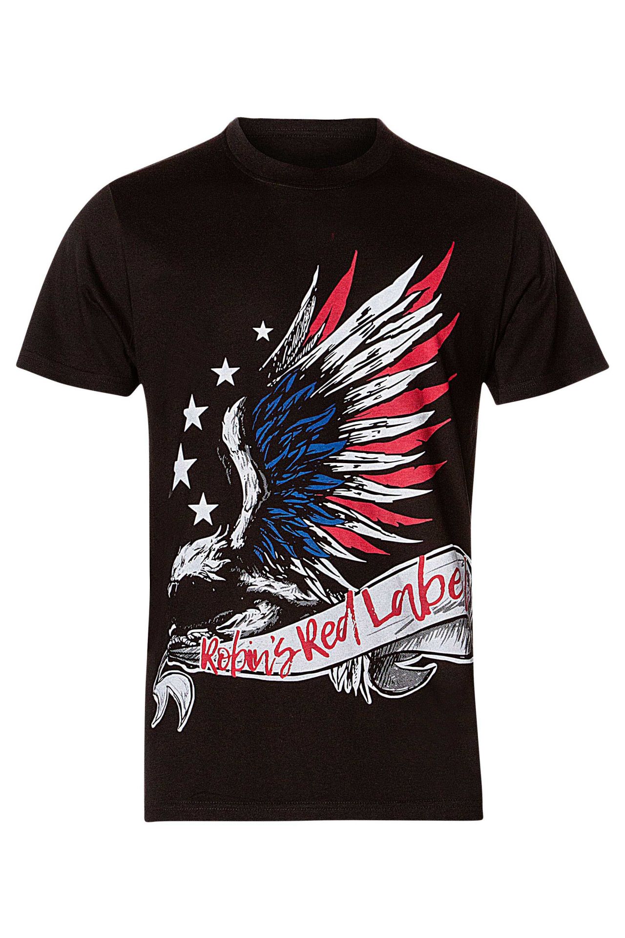 ROBIN'S RED LABEL AMERICAN EAGLE TEE IN BLACK