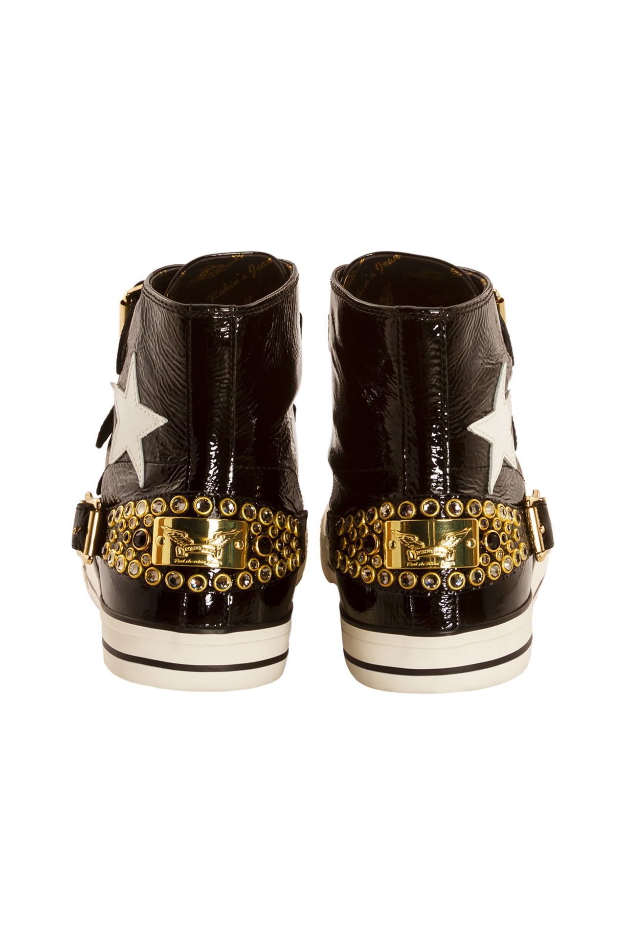 TEAM ROBIN HIGH TOP IN BLACK W/ CRYSTALS
