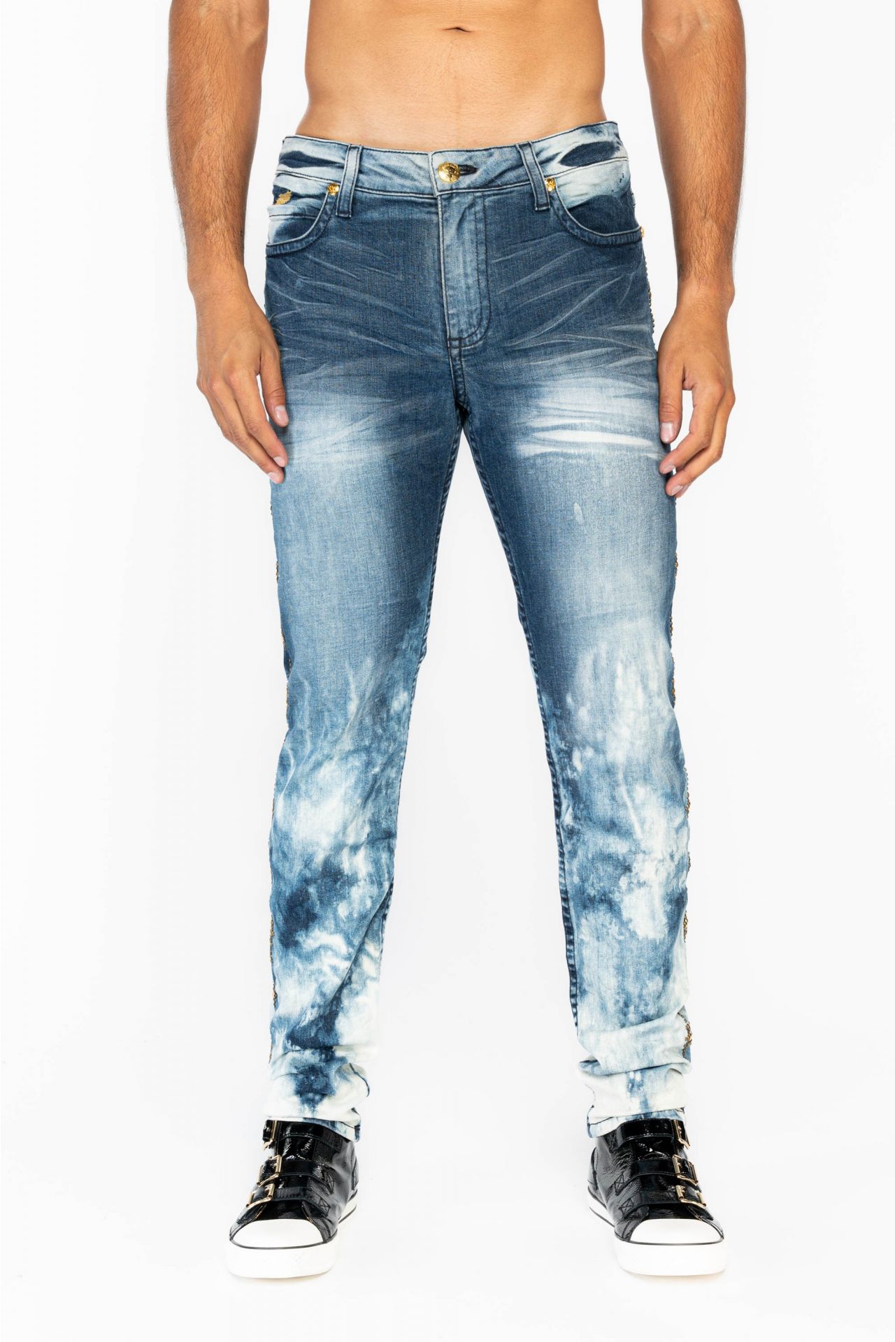 INC International Concepts Men's Tapered-Fit Acid-Washed Destroyed Jeans,  Created for Macy's - Macy's