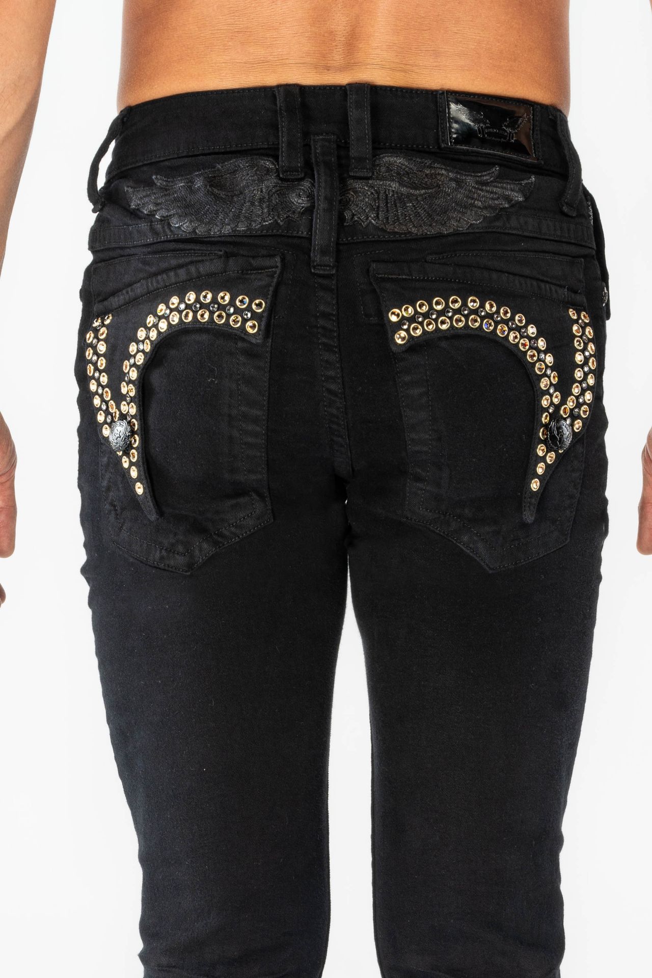 Skinny Black with Crystals Jeans