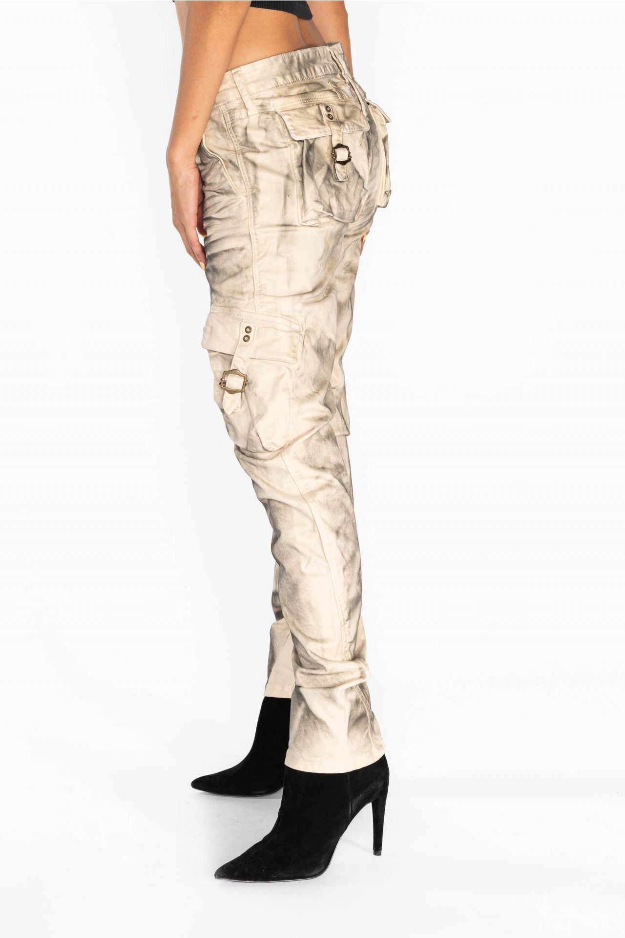 WOMENS MILITARY STYLE CARGO IN SUPERNATURAL BEIGE